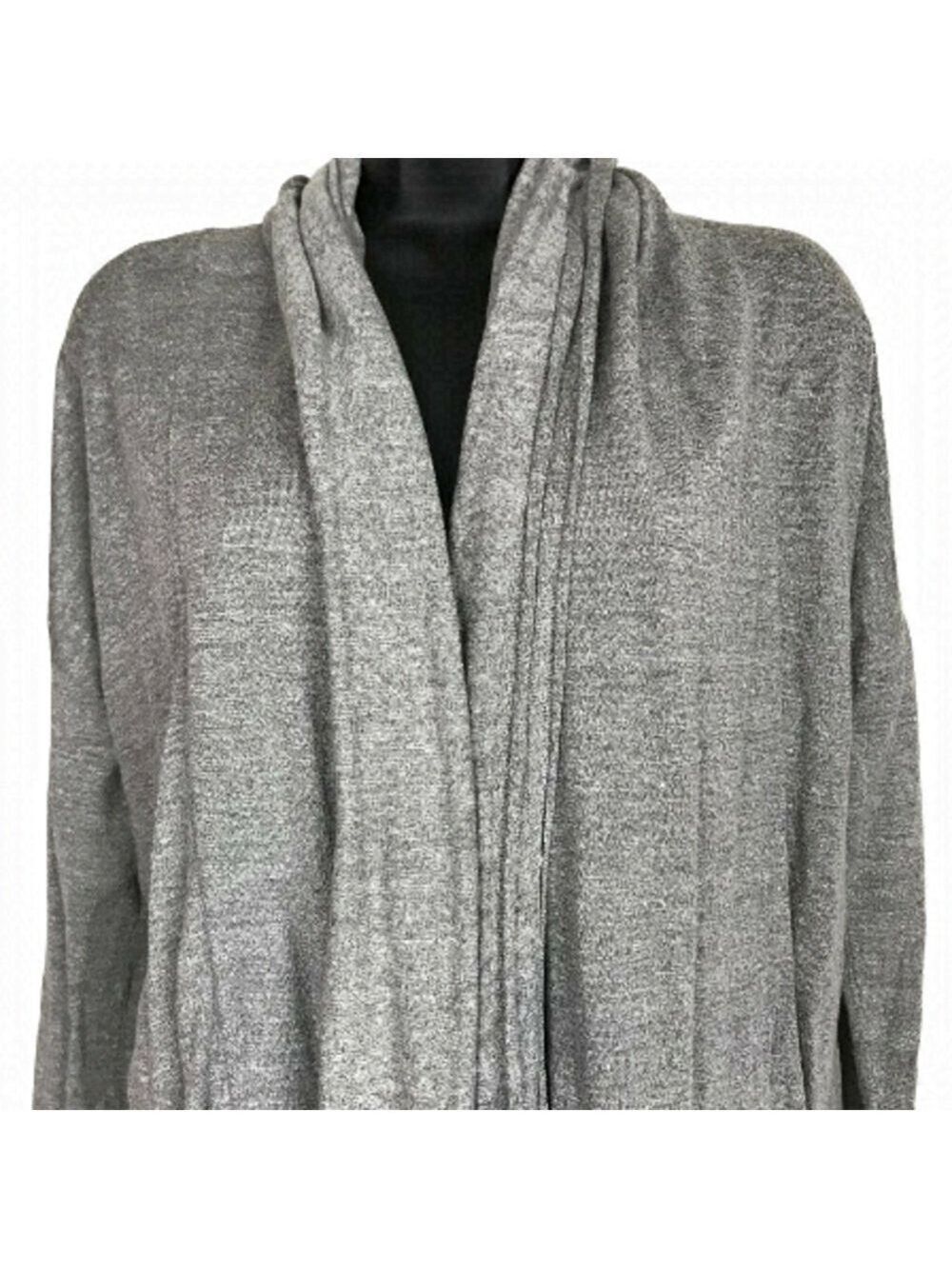 THEORY Grey Marbled Cardigan Size M